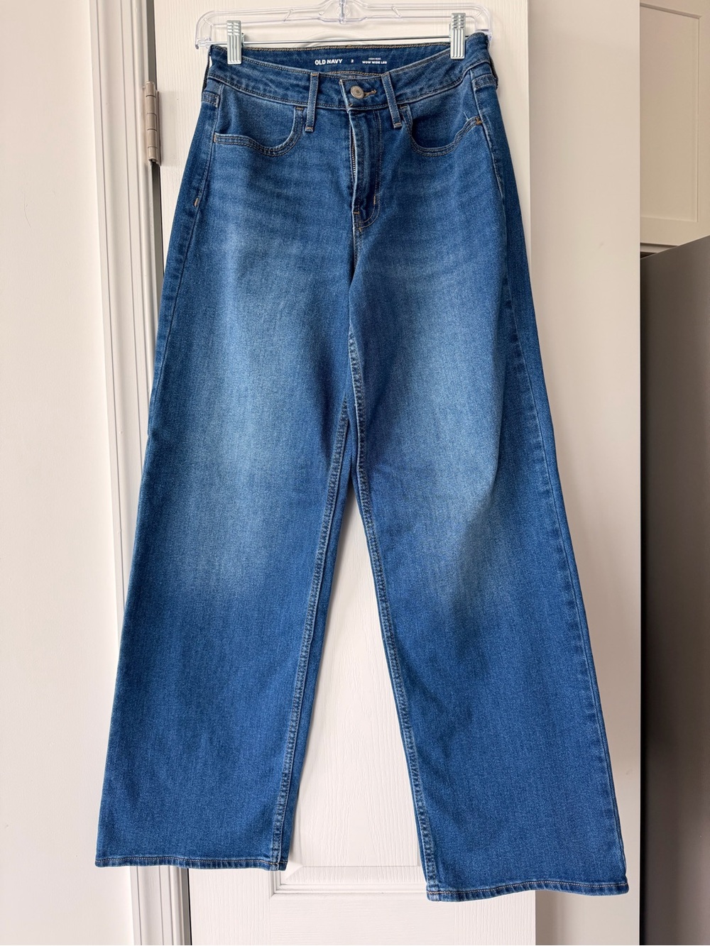 Old Navy Mid-Blue WOW High-Rise Wide Leg Jeans